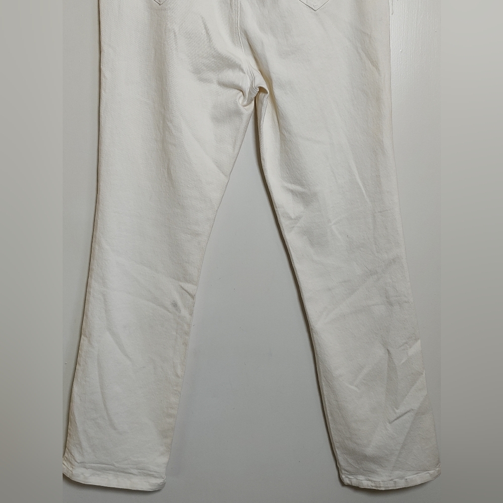 Crest Women's White Jeans with Black Embroidery Western Style - Picture 9 of 13